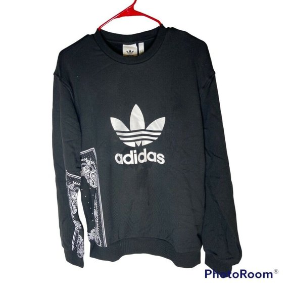 adidas Tops - Adidas Originals Paisley Bandana Sweatshirt Crewneck M Black Crew Rare NWT